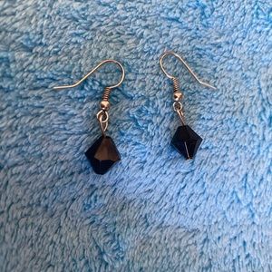 Black prism earrings